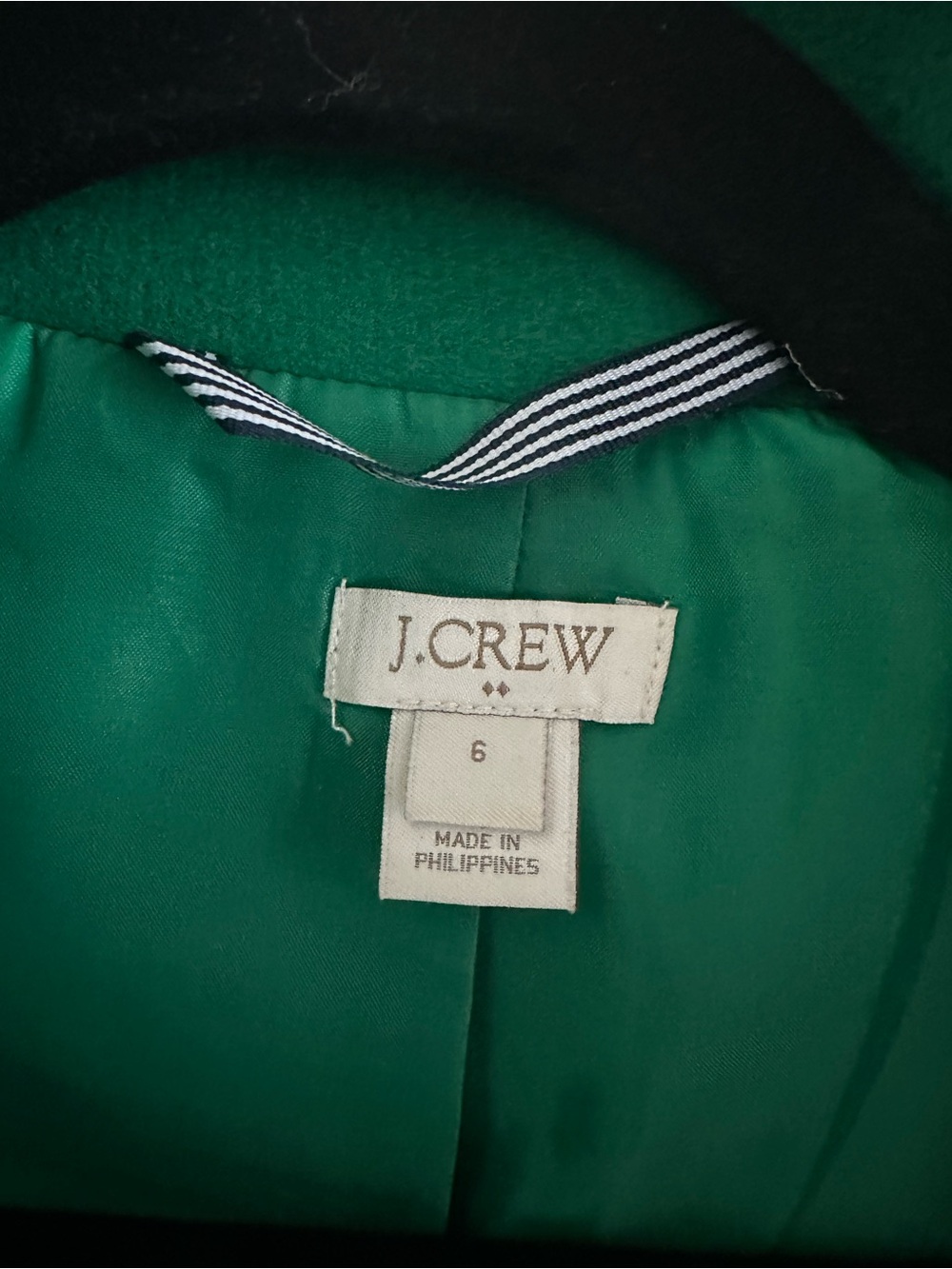 J. Crew Emerald Green Wool Blend City Coat - Picture 5 of 5